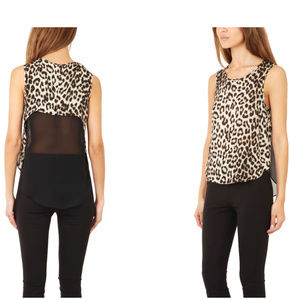 Msrp $335 Rag & Bone silk Leopard Fleet top NWT